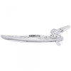 Kayak Charm - Sterling Silver and 14k White Gold