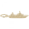 Small Cruise Ship Charm - Gold Plate, 10k Gold, 14k Gold