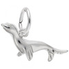 Seal Charm - Sterling Silver and 14k White Gold