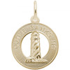 "Outer Banks" Lighthouse Charm - Gold Plate, 10k Gold, 14k Gold - Optional Engraving