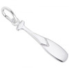 Oar Charm - Sterling Silver and 14k White Gold