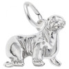 Sea Lion Charm - Sterling Silver and 14k White Gold