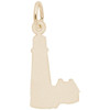 Cape Florida, FL Lighthouse Charm - Engraveable Backside - Gold Plate, 10k Gold, 14k Gold - Optional Engraving