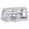 Lobster Trap Bead - Sterling Silver and 14k White Gold