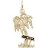 "Antigua" Palm Tree Charm - Gold Plate, 10k Gold, 14k Gold