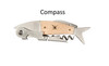 Coastal  Double Pull Corkscrew Wine Opener – Choose Your Design – Optional Custom Engraving - Compass