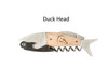 Coastal Single Pull Corkscrew Wine Opener – Choose Your Design – Optional Custom Engraving - Duck Head