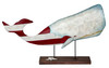 Whale on Stand - Patriotic - Metal & Capiz