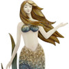 Ruffled Mermaid Wall Art - Rustic - 16" x 22" - Metal & Capiz Art - Closeup