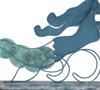 Mermaid on Stand - Seafoam - 18" x 12" - Metal & Capiz Art - Back