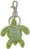 Green Turtle Key Ring - Mother of Pearl & Beads - 3" - Back