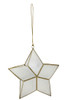 Capiz 3D Double Star Ornament - 5" x 2"