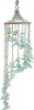 Colorful Seashell and Rattan Hat Wind Chime - 24" - Set of 2