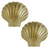 Scallop Shell in Electro Gold - 7.5" - Set of 2