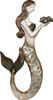 Mermaid w/ Pearl Gold Ruffled Tail Wall Art 10x20" - Metal & Capiz Art