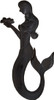 Mermaid w/ Pearl Gold Ruffled Tail Wall Art 10x20" - Metal & Capiz Art