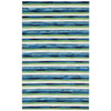 Visions II Painted Stripes Indoor/Outdoor Rug - Cool - 5 Sizes