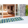 Visions II Painted Stripes Indoor/Outdoor Rug - Cool - 5 Sizes