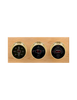 Blackwatch LED Wind, Thermometer, Barometer, and Rainfall Weather Station - 3 Instruments - PVD Brass - Oak