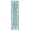 Capri Coral Border Indoor/Outdoor Rug - Aqua- 11 Sizes