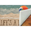 Frontporch "Life's a Beach" Beachball Indoor/Outdoor Rug - 4 Sizes - Backing