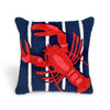 Frontporch Lobster on Stripes Indoor/Outdoor Throw Pillow - 18" Square