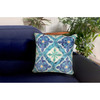 Illusions Madrid Indoor/Outdoor Throw Pillow - Ocean - 18" Square