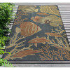 Patio Navy Fish Indoor/Outdoor Rug - 5 Sizes - Lifestyle