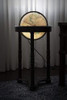 Replogle Lancaster 12" Antique Aluminum Globe - Illuminated/Black Stand