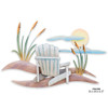 Beach Chair Scene Metal Wall Sculpture