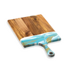 Acacia Cheese Board - Large - Teal|White|Gold (ACB-1020-TWG) 