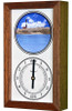 Fire Island Lighthouse (NY) Mechanically Animated Tide Clock - Deluxe Mahogany Frame