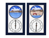 Fire Island Lighthouse (NY) Mechanically Animated Tide Clock - Navy Frame