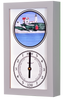 Cape Neddick "Nubble" Lighthouse (ME) Mechanically Animated Tide Clock - Gray Frame
