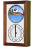Curtis Island Lighthouse (ME) Mechanically Animated Tide Clock - Deluxe Mahogany Frame