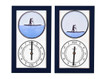 SUP Guy Mechanically Animated Tide Clock - Navy Frame