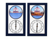 Thomas Point Lighthouse (Chesapeake Bay) Mechanically Animated Tide Clock - Navy Frame