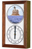 Penfield Reef Lighthouse (CT) Mechanically Animated Tide Clock - Deluxe Mahogany Frame