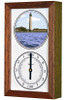 Cape May Lighthouse (NJ) Mechanically Animated Tide Clock - Deluxe Mahogany Frame