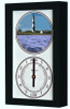 Cape Lookout Lighthouse, (NC) Mechanically Animated Tide Clock - Black Frame