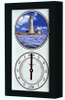 Boston Lighthouse (MA) Mechanically Animated Tide Clock - Black Frame