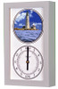 Boston Lighthouse (MA) Mechanically Animated Tide Clock - Gray Frame