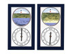 Sankaty Head Lighthouse (MA) Mechanically Animated Tide Clock - Navy Frame