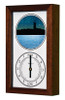 Lighthouse Silhouette Mechanically Animated Tide Clock - Deluxe Mahogany Frame