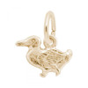 Duck 2 Gold Charm - Gold Plate, 10k Gold, 14k Gold