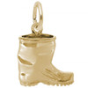 Rubber Galoshes Boot Gold Charm - Gold Plate, 10k Gold, 14k Gold