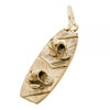 Wakeboard Gold Charm - Gold Plate, 10k Gold, 14k Gold