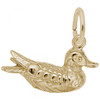 Duck 3 Gold Charm - Gold Plate, 10k Gold, 14k Gold