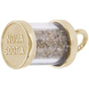 Nova Scotia Sand Capsule Gold Charm - Gold Plate, 10k Gold, 14k Gold