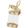 Empty Sand Capsule Gold Charm - Gold Plate, 10k Gold, 14k Gold